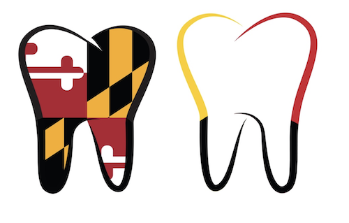 Maryland flag tooth